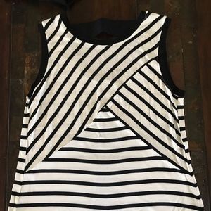 Black and white stripe Cabi tank top